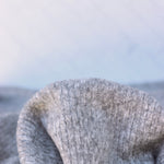 Load image into Gallery viewer, Marled Light Gray Brushed 4x1 Ribbed Sweater Knit
