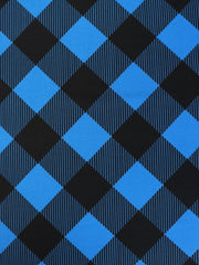 Load image into Gallery viewer, &#39;Blue Buffalo Plaid&#39; K-Deer Athletic Nylon/Spandex Tricot
