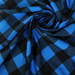 Load image into Gallery viewer, &#39;Blue Buffalo Plaid&#39; K-Deer Athletic Nylon/Spandex Tricot
