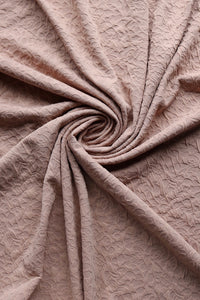 Rustic Taupe Abstract Floral Jacquard Knit