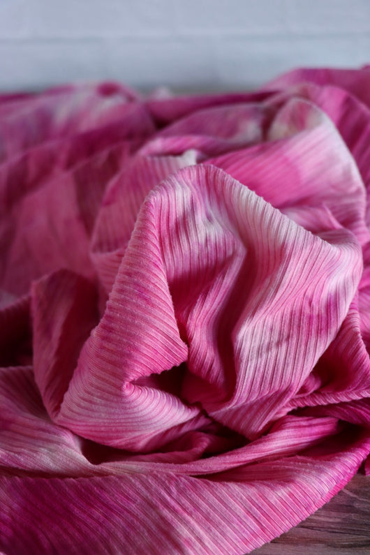 Very Pink Poodle Tie Dye Yummy Rib Knit