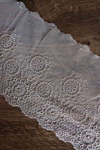 Sand Full Circle 6.5" Wide Embroidered Lace Trim