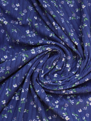 Load image into Gallery viewer, 1YD PRECUT; Mila on Dark Denim Yummy 8x3 Rib Knit