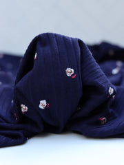 Load image into Gallery viewer, Rosie on Navy Yummy 8x3 Rib Knit
