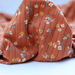Load image into Gallery viewer, Mila on Burnt Orange Yummy 8x3 Rib Knit
