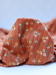 Load image into Gallery viewer, Mila on Burnt Orange Yummy 8x3 Rib Knit