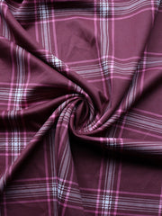 Load image into Gallery viewer, Dark Mauve Plaid Scuba
