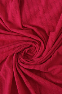 Cherry Red Bahia Rib Knit