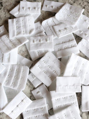 Load image into Gallery viewer, New White Bra Hook &amp; Eye Back Closure 3x3, 1.75"