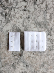 Load image into Gallery viewer, New White Bra Hook &amp; Eye Back Closure 3x3, 1.75"