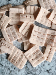 Load image into Gallery viewer, Beige Bra Hook &amp; Eye Back Closure 3x3, 1.75&quot;
