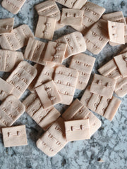 Load image into Gallery viewer, Beige Bra Hook &amp; Eye Back Closure 3x2, 1.25"