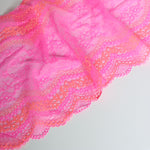 Load image into Gallery viewer, Neon Pink &amp; Orange 8.75&quot; Wide Stretch Lace
