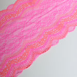 Load image into Gallery viewer, Neon Pink &amp; Orange 8.75&quot; Wide Stretch Lace
