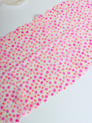 Load image into Gallery viewer, Neon Polka Dot 9.25&quot; Wide Stretch Lace
