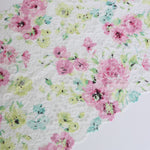 Load image into Gallery viewer, Watercolor on White Floral 11&quot; Wide Stretch Lace
