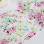 Load image into Gallery viewer, Watercolor on White Floral 11&quot; Wide Stretch Lace
