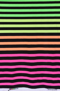 Neon Green/Yellow/Orange/Pink K-Deer Signature Stripe Athletic Nylon/Spandex