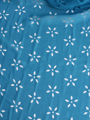 Load image into Gallery viewer, Teal Floral Laser Cut Chiffon