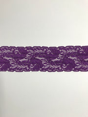 Load image into Gallery viewer, Purple 2.5&quot; Wide Stretch Lace
