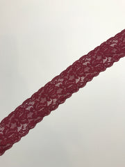 Load image into Gallery viewer, Burgundy 2.25&quot; Wide Stretch Lace
