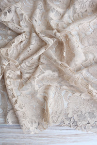 Sand Floral Cotton/Nylon Lace