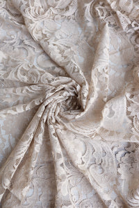 Sand Floral Cotton/Nylon Lace