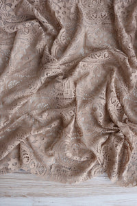 Khaki Granny Square Cotton/Nylon Lace