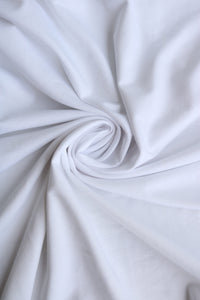 White Cotton Blend French Terry