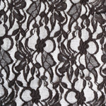 Load image into Gallery viewer, Black Floral Cotton/Nylon Lace
