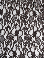 Load image into Gallery viewer, Black Floral Cotton/Nylon Lace
