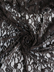 Load image into Gallery viewer, Black Floral Cotton/Nylon Lace
