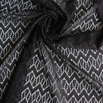 Load image into Gallery viewer, Black Chevron Crochet Lace
