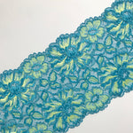 Load image into Gallery viewer, Blue &amp; Yellow 6.75&quot; Wide Stretch Lace
