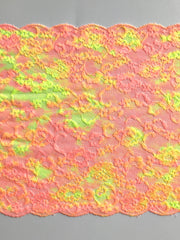 Load image into Gallery viewer, Neon Orange &amp; Yellow 9&quot; Wide Stretch Lace
