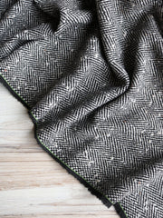 Load image into Gallery viewer, Black &amp; White Herringbone With Nupps Wool Coating