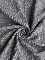 Load image into Gallery viewer, Black &amp; White Herringbone With Nupps Wool Coating