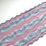 Load image into Gallery viewer, Pink &amp; Blue-Gray 7.5&quot; Wide Stretch Lace
