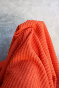 Pumpkin Brushed Waffle Sweater Knit