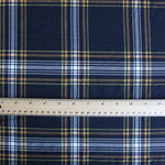 Load image into Gallery viewer, Black &amp; Yellow Window Pane Plaid Double Brushed Poly
