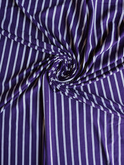 Load image into Gallery viewer, Plum Vertical Stripe Double Brushed Poly
