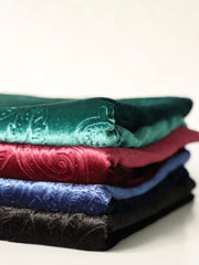 Load image into Gallery viewer, 2YD 20IN REMNANT; Black Paisley Embossed Stretch Velvet
