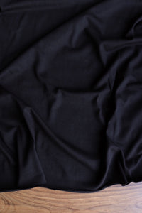 Black Lightweight Cotton Spandex Jersey