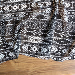 Load image into Gallery viewer, Black &amp; White Geometric Stripe Chiffon
