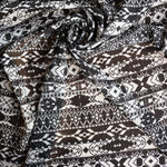 Load image into Gallery viewer, Black &amp; White Geometric Stripe Chiffon
