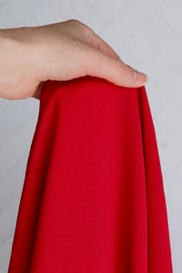Deep Cherry Red Florence Stretch Woven