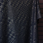 Load image into Gallery viewer, Black &amp; Gold Houndstooth Metallic Special Occasion Sweater Knit

