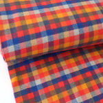 Load image into Gallery viewer, Navy/Orange/Gold Mini Check | Mammoth Flannel | Robert Kaufman

