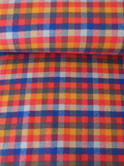 Load image into Gallery viewer, Navy/Orange/Gold Mini Check | Mammoth Flannel | Robert Kaufman
