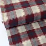Load image into Gallery viewer, Burgundy/Navy/Ivory Plaid | Mammoth Flannel | Robert Kaufman
